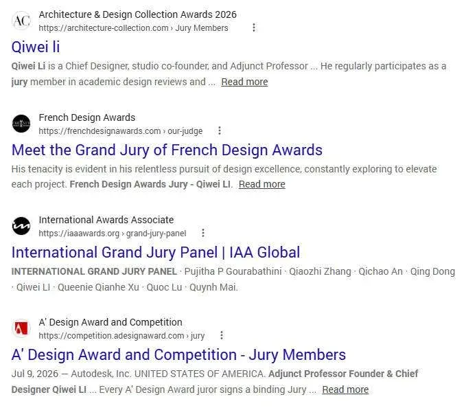 I began serving as a juror for several competitions this year