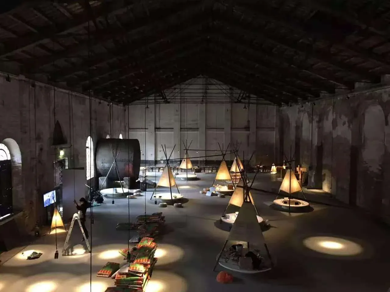The China Pavilion at the 2017 Venice Biennale, one day before opening. Photograph by Qiwei