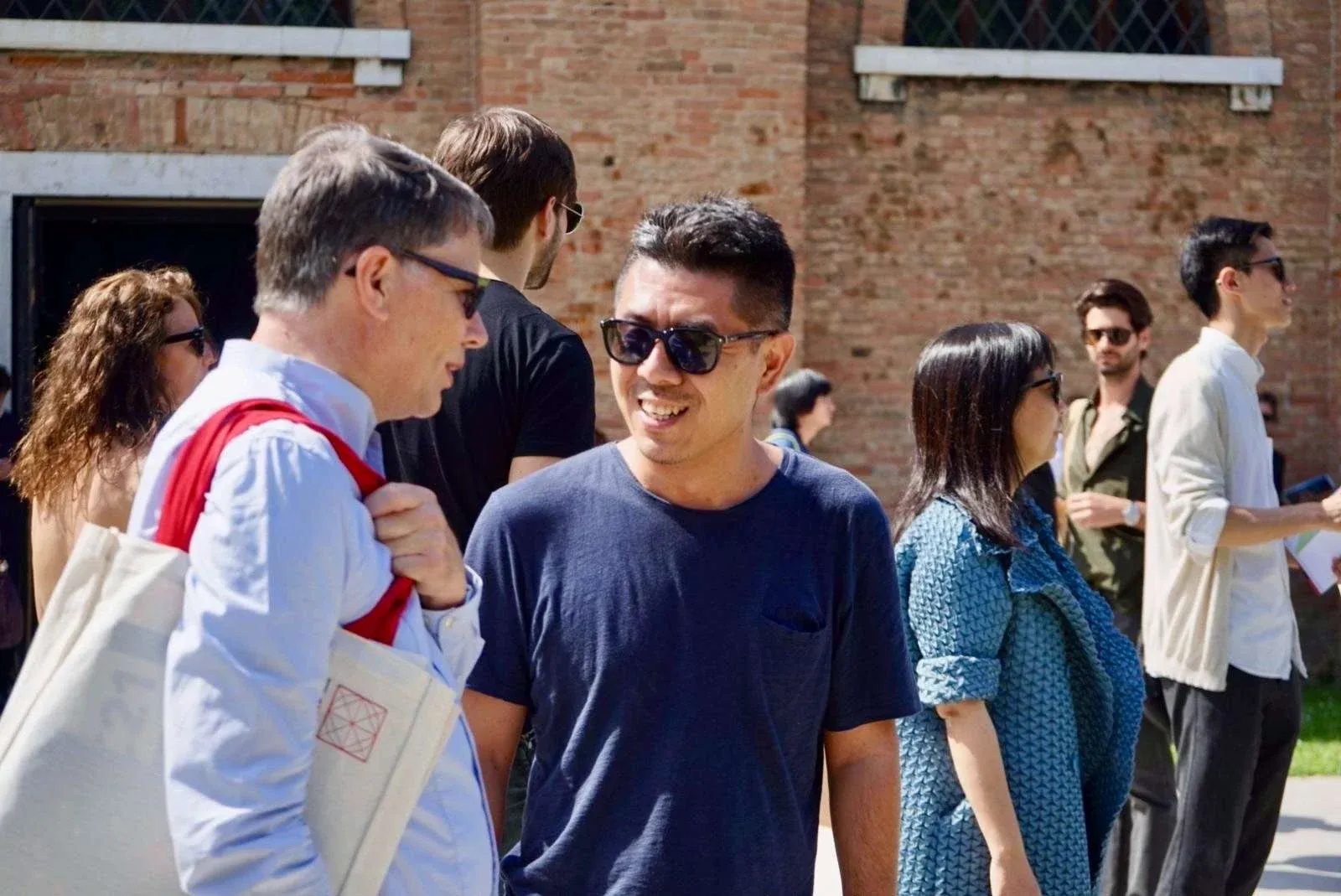 Opening of the China Pavilion at the 2017 Venice Biennale. From left: Ma and Dang. Photograph by the author